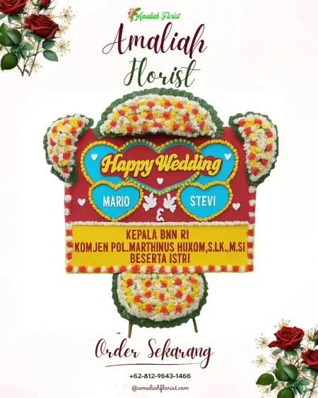 Papan Bunga Pernikahan Mallusetasi